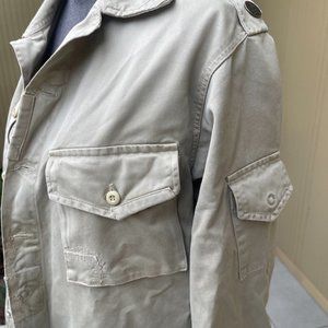 Mason's Brand Utility Jacket Khaki Shirt Field Jacket with Pockets Size XL